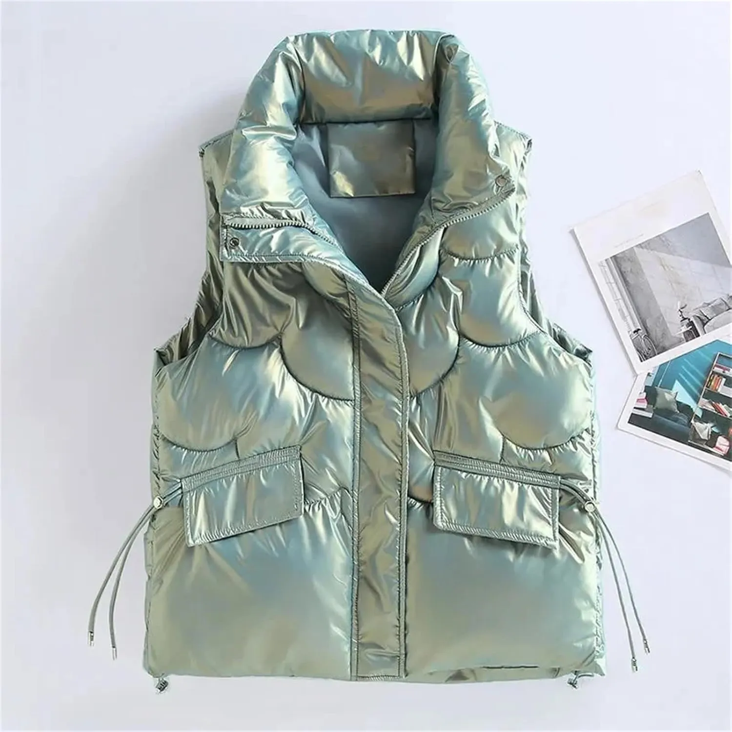 Women's Winter Vests - Cotton Padded Sleeveless Waistcoat Student Short Jacket