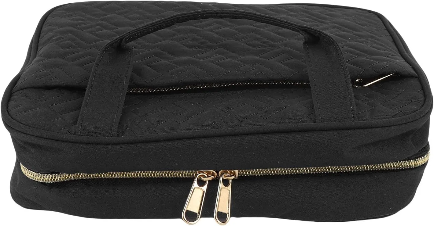 ZJchao Hanging Travel Toiletry Organizer, Makeup Bag with Partitioned Design, Easy Carry Cosmetic Case for Shampoo Conditioner Brush Set, Organizing travel makeup and skincare products