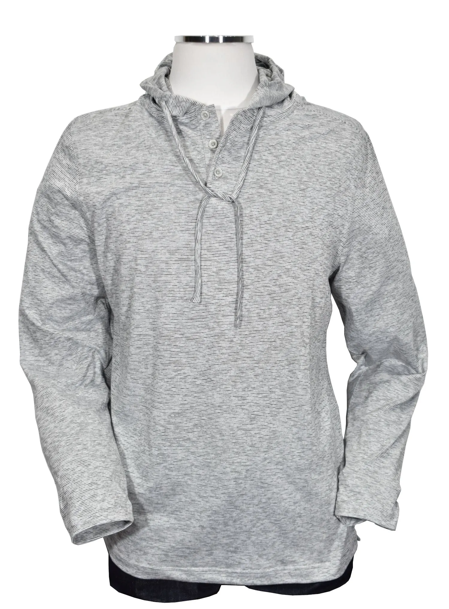 ZN1034 Gray Feed Stripe Hoodie